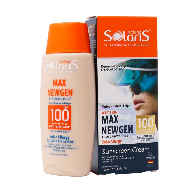 کرم ضد آفتاب رنگی SPF100 مکس نیوژن سولاریس آردن 100 میلی لیتر