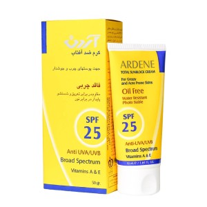 کرم ضد آفتاب SPF25 پوست چرب آردن 50 گرم