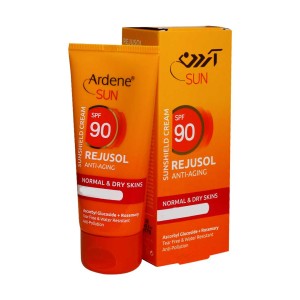 کرم ضد آفتاب رنگی SPF90 آردن مناسب پوست معمولی و خشک 50 گرم بژ روشن