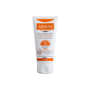 کرم ضد آفتاب رنگی SPF30 آردن فاقد جاذب های شیمیایی مناسب پوست های معمولی و حساس ۵۰ گرم