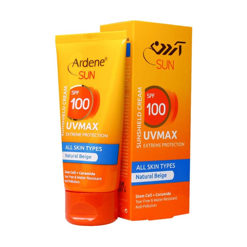 کرم ضد آفتاب SPF100 یو وی مکس آردن مناسب انواع پوست 50 گرم