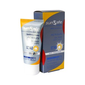 کرم ضد آفتاب فاقد چربی spf40 آقایان سان سیف مناسب برای انواع پوست 50 گرم