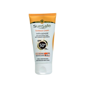 کرم ضد آفتاب رنگی سان سیف +SPF50 فاقد جاذب های شیمیایی مناسب پوست حساس ۵۰ میلی لیتر رنگ بژ طبیعی