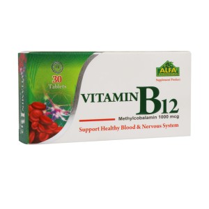 قرص ویتامین B12 1000 میکروگرم آلفا ویتامینز 30 عدد