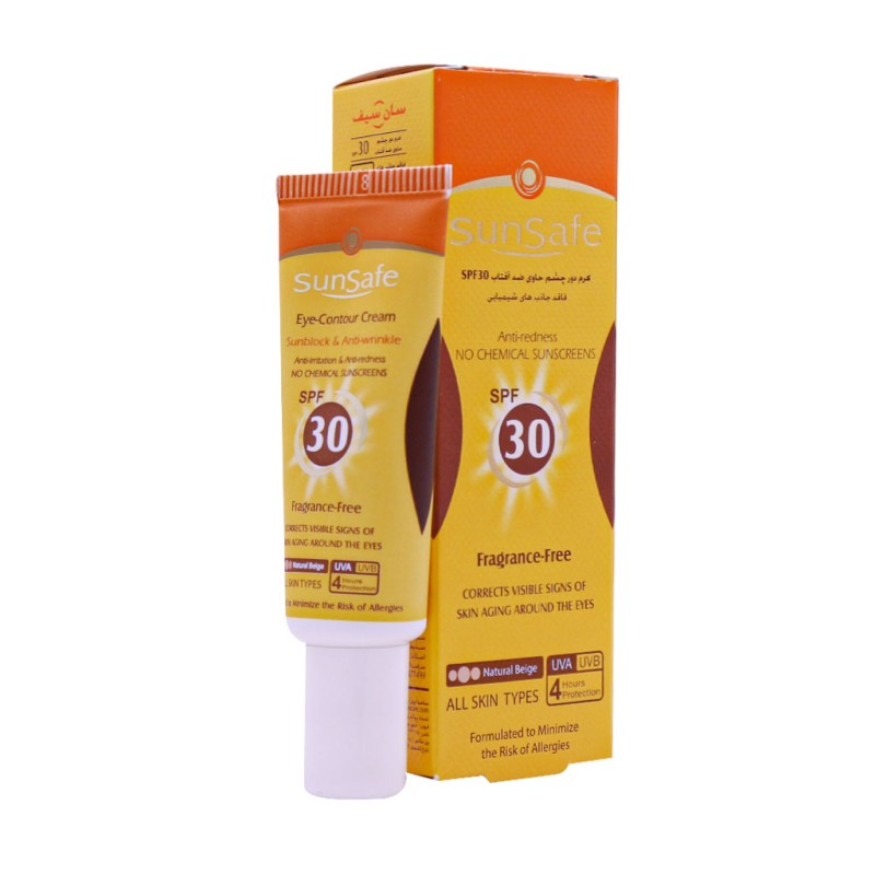 کرم ضد آفتاب رنگی دور چشم SPF30 سان سیف 20 میلی لیتر رنگ بژ طبیعی