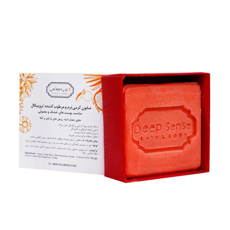 صابون کرمی نرم و مرطوب کننده تروپیکال دیپ سنس سی گل مناسب پوست خشک و معمولی ۷۵ گرم