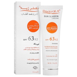 کرم ضد آفتاب فاقد چربی SPF63 بدون رنگ دکتر ژیلا مناسب انواع پوست ۵۰ میلی لیتر