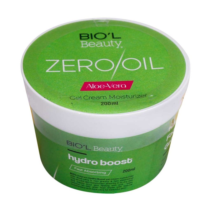 کرم ژل مرطوب کننده Zero Oil بیول حاوی عصاره آلوئه ورا 200 میلی لیتر