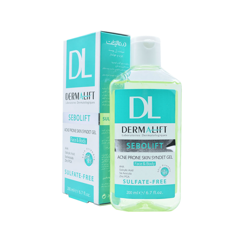 ژل شستشوی صورت درمالیفت مدل سبولیفت حجم ۲۰۰ میلی لیتر مناسب پوست چرب