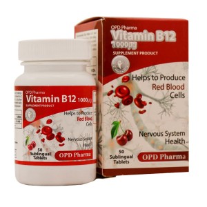 قرص زیرزبانی ویتامین B12 1000 میکروگرم او پی دی فارما 50 عدد
