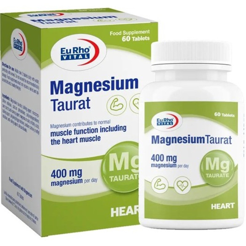 قرص منیزیم تائورات یوروویتال ۶۰ عددی