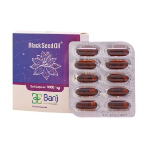 کپسول نرم روغن سیاه دانه 1000 میلی گرم باریج اسانس 30 عدد