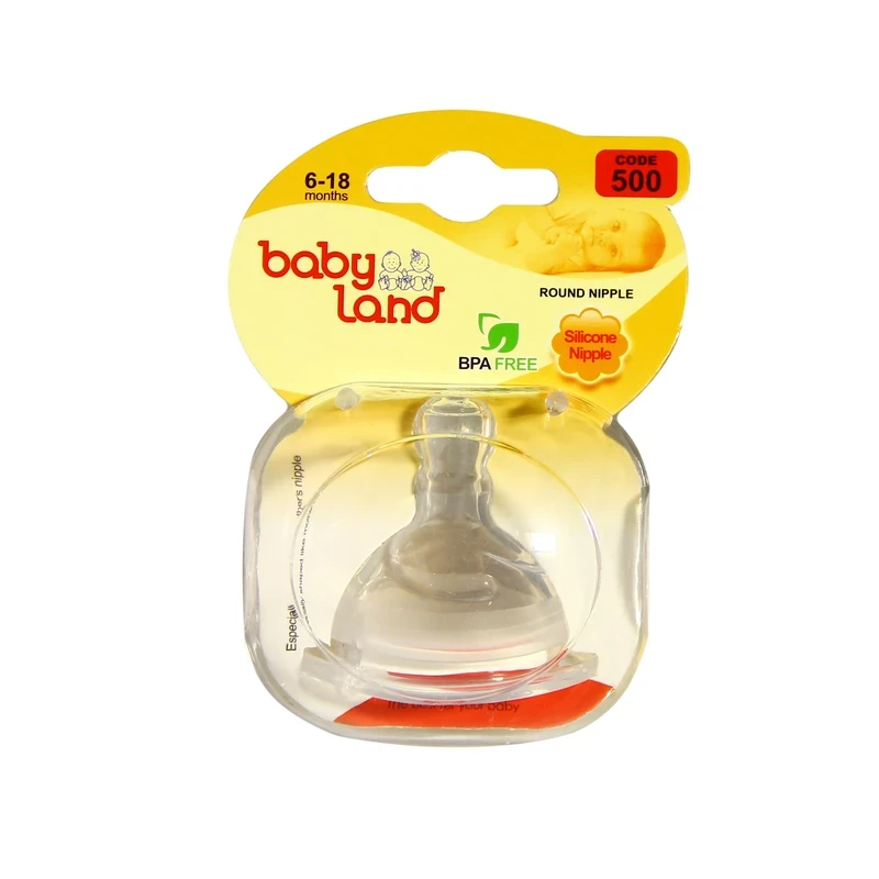 سر شیشه کودک دهانه عریض بیبی لند کد 500 مناسب نوزادان 6 تا 18 ماه