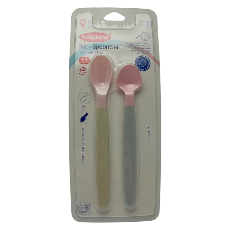 قاشق غذا خوری سیلیکونی بیبی لند کد 219